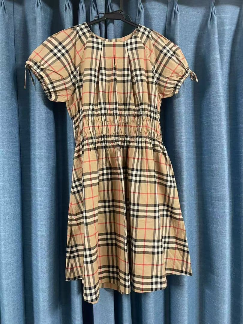Burberry チェック柄 半袖ワンピース