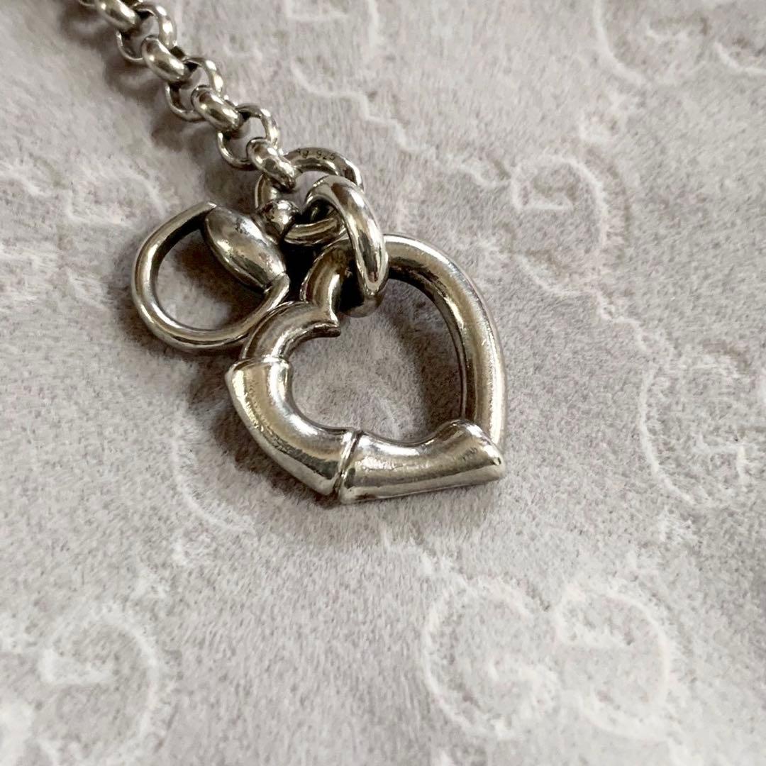 GUCCI　グッチ　ハート　バンブー　ブレスレット　AG925　シルバー