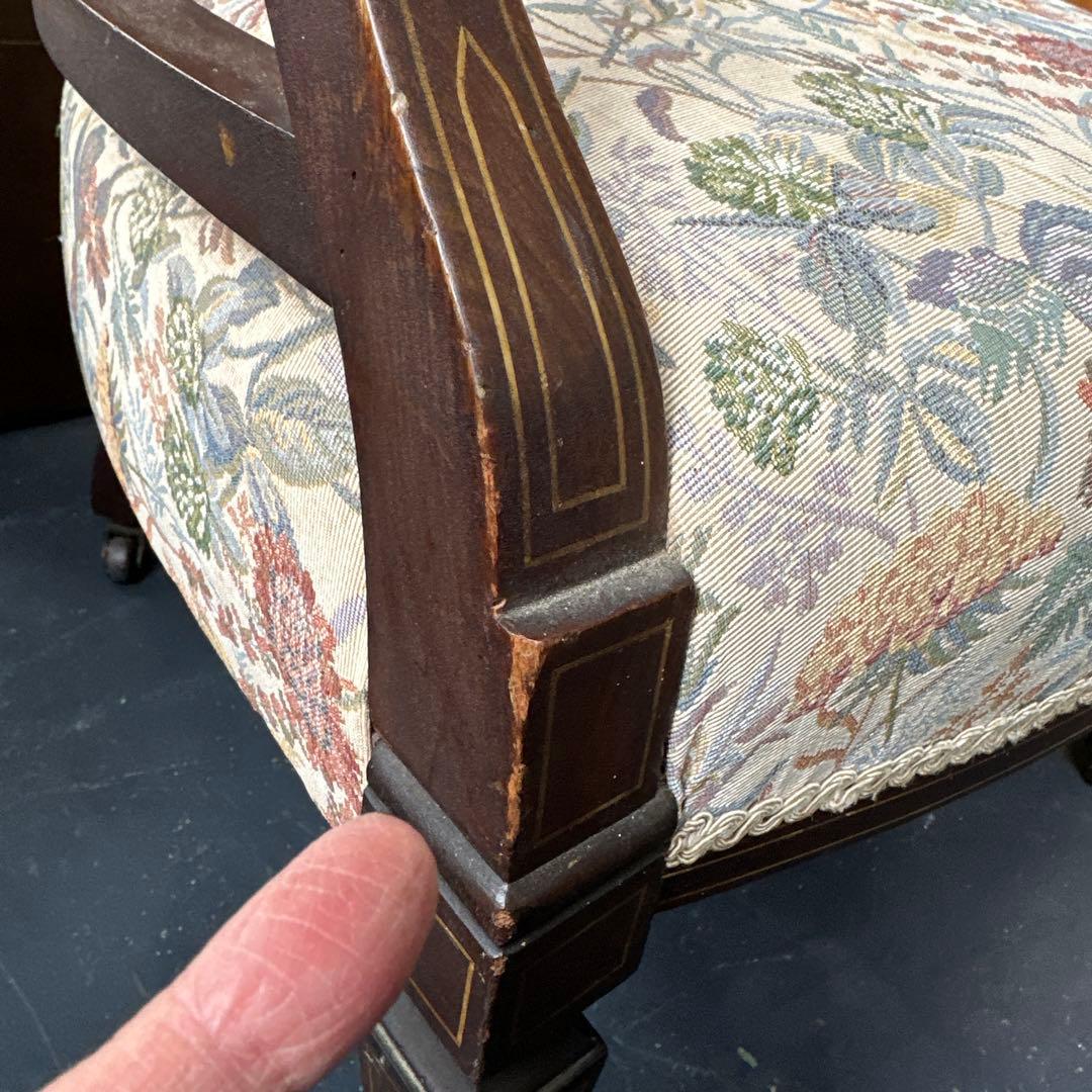 再お値下げ‼️ゴブラン織　素敵なとても座りやすいヴィンテージチェア