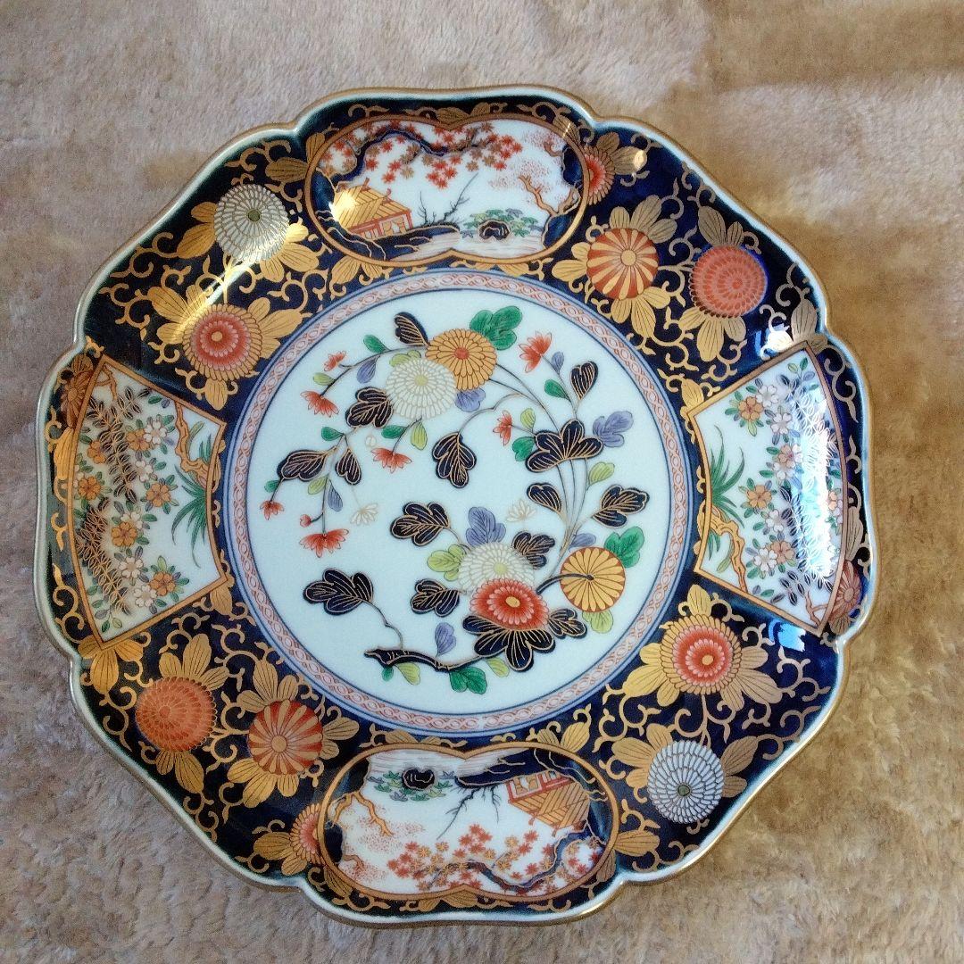 蔵出し　賞美堂其泉　美術有田焼 琳派 古伊万里 盛皿 共箱付