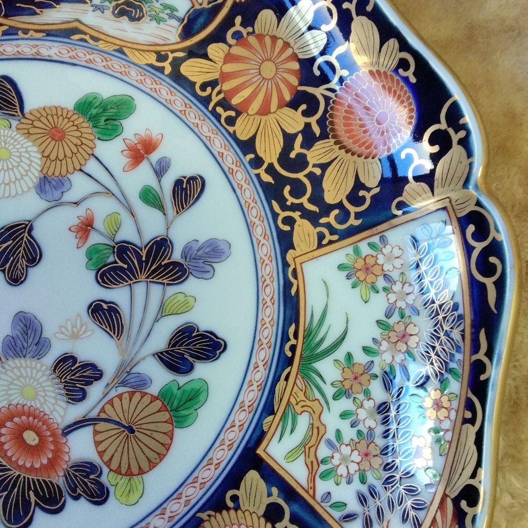 蔵出し　賞美堂其泉　美術有田焼 琳派 古伊万里 盛皿 共箱付