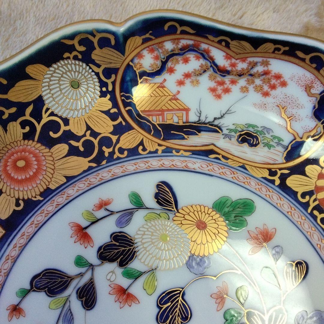 蔵出し　賞美堂其泉　美術有田焼 琳派 古伊万里 盛皿 共箱付