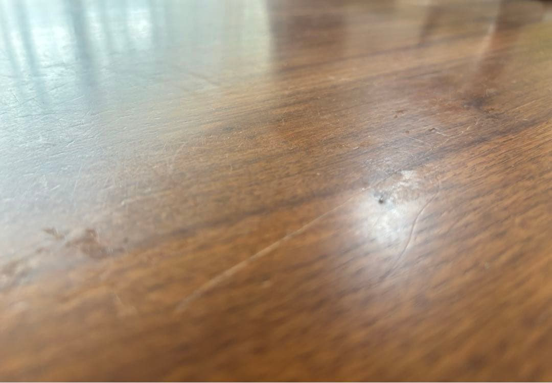 無印良品　無垢材テーブル（引出付） ウォールナット材 幅１４０ｃｍ