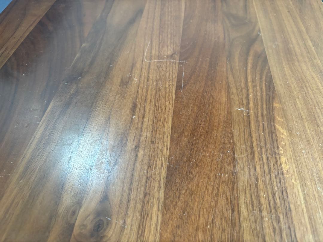 無印良品　無垢材テーブル（引出付） ウォールナット材 幅１４０ｃｍ