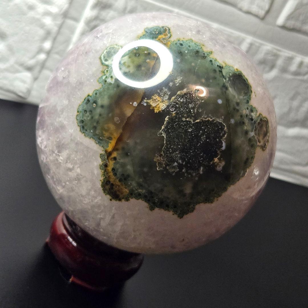 【超希少石/最強品質】アメジスト笑口丸玉＊約939g＊　天然石 置物