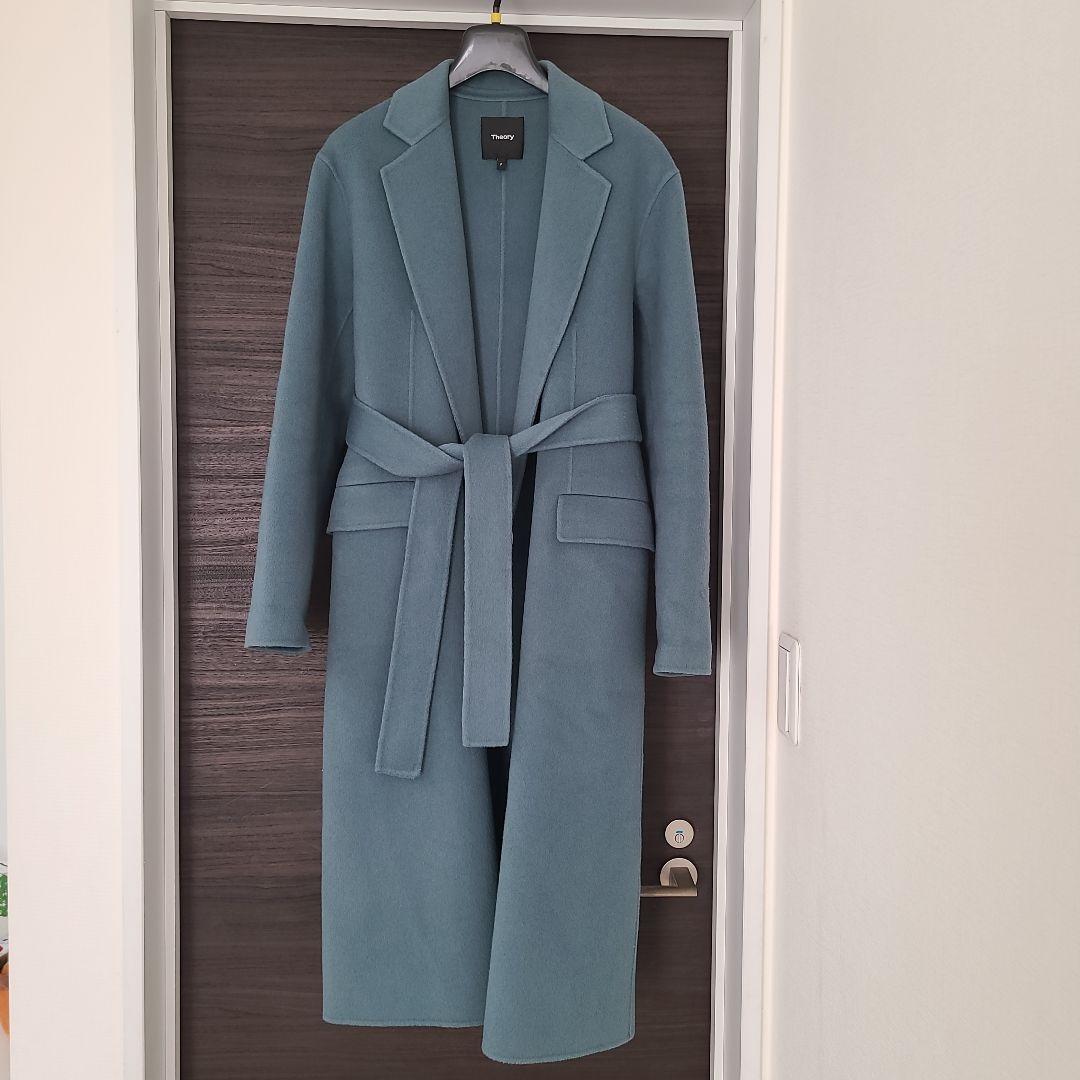 セオリーのダブルフェイス　カシミヤ混ベルテッドコート　P