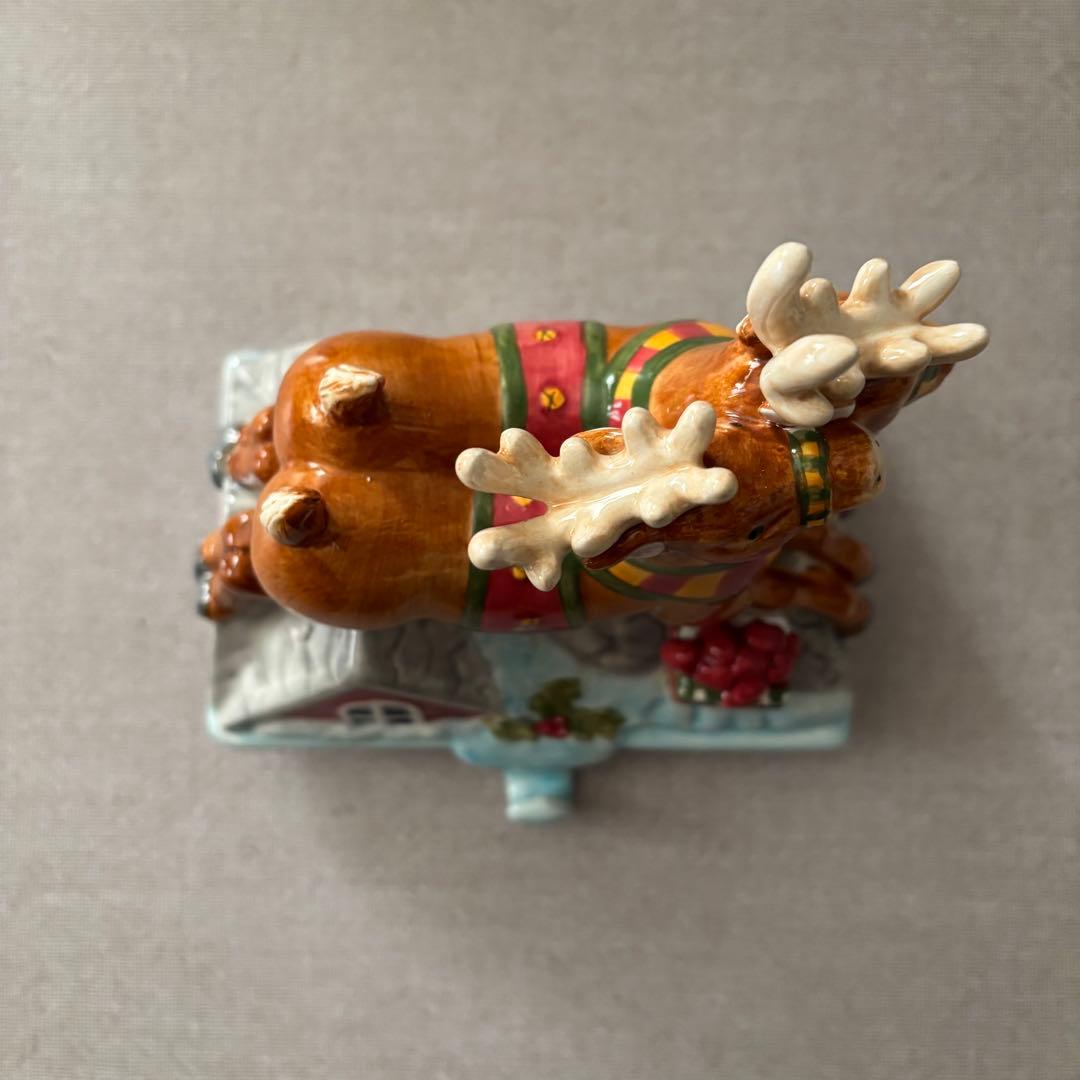 ポートメリオン クリスマス トナカイの靴下掛け ストッキングホルダー