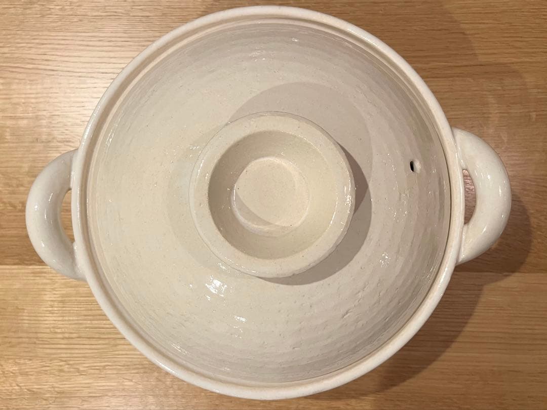 長谷園 ヘルシー蒸し鍋 白（中）