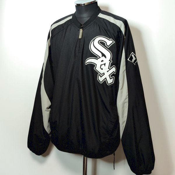 ホワイトソックス マジェスティック ハーフジップ ジャケット M プルオーバー