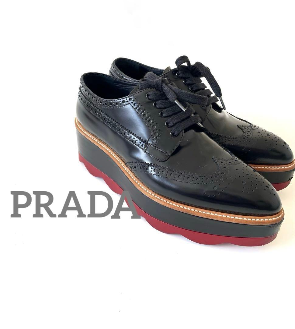 PRADA プラダ レースアップシューズ 38ハーフ 滝沢真紀子さん愛用
