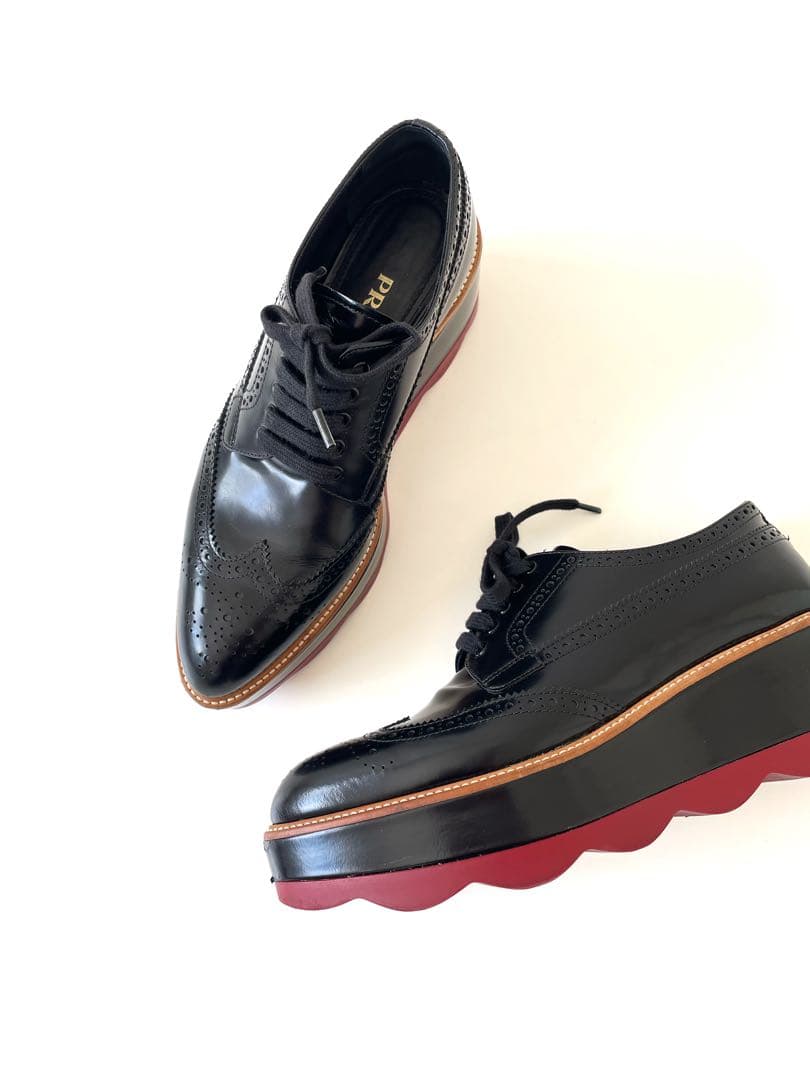 PRADA プラダ レースアップシューズ 38ハーフ 滝沢真紀子さん愛用