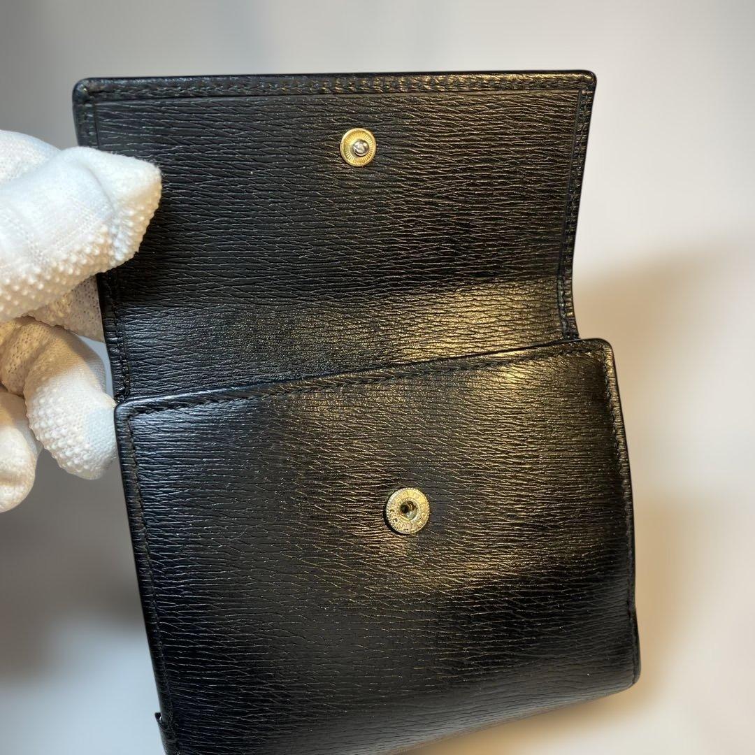 【GUCCI 】グッチ ジャッキーコンパクトウォレット 二つ折り財布 ブラック