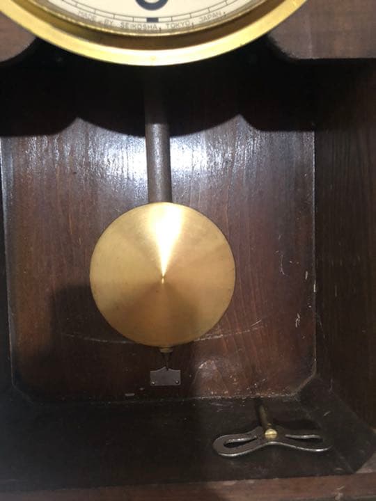 セイコウシャ振り子時計稼働品振り子、ゼンマイ揃ってます❗️