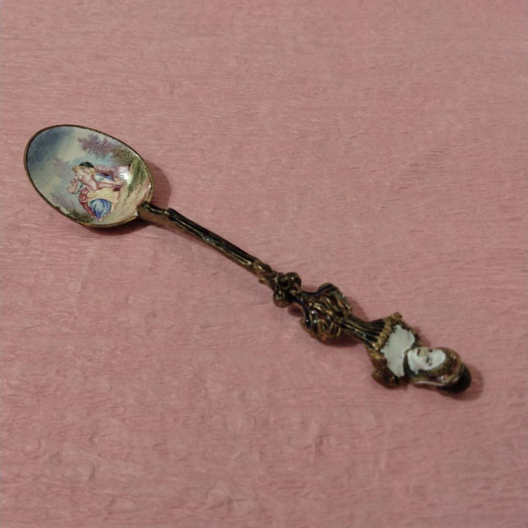セール（1日まで）18世紀 エナメルスプーン　肉筆