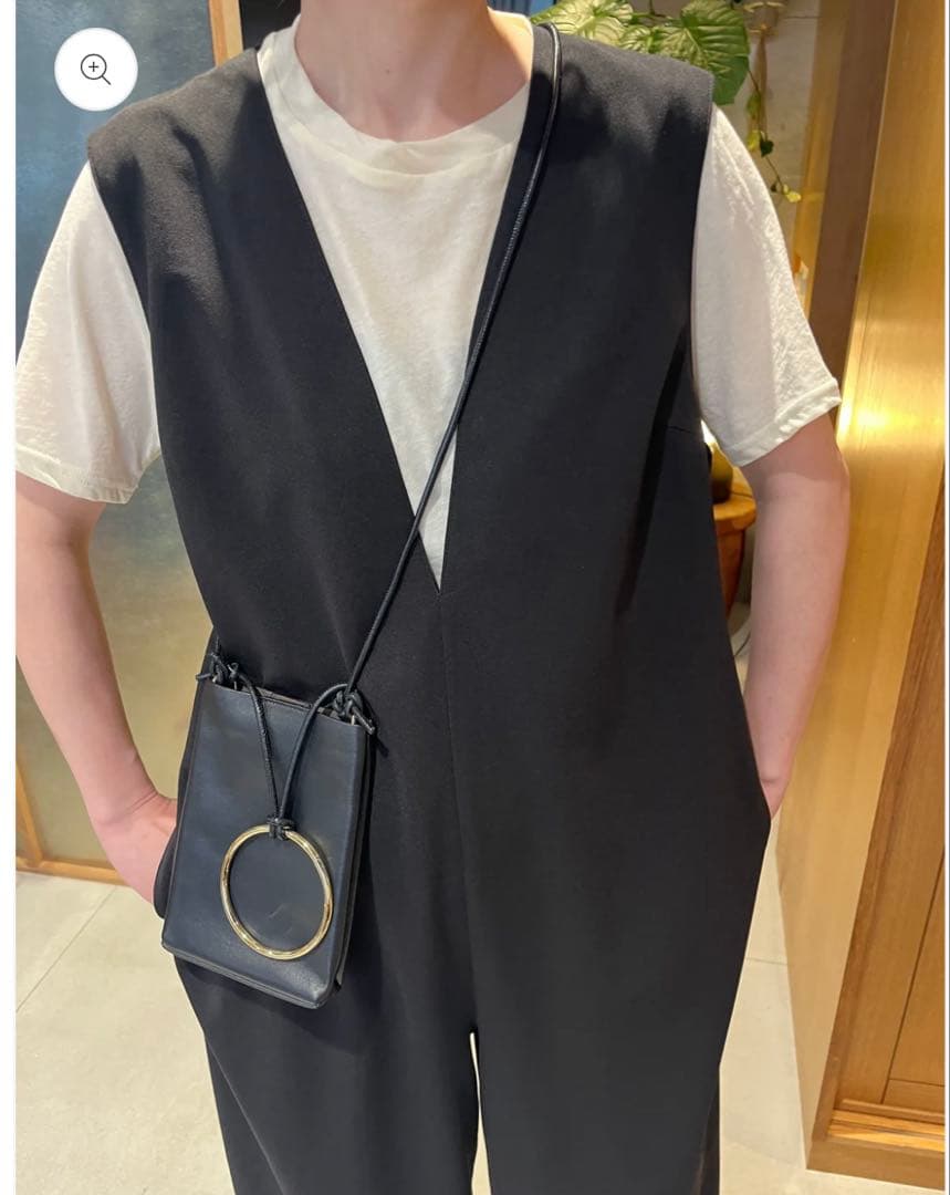 dry touch vneck all-in-one HHOLIC ブラック