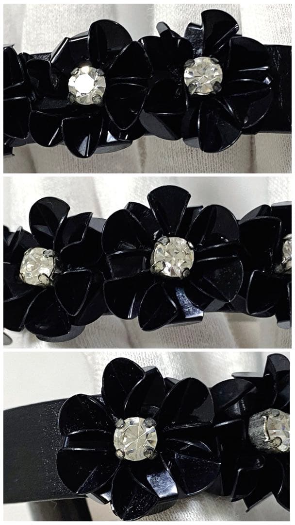 Poiray×CARVEN ポアレ カルヴェン マプルミエ 替えベルト 花 黒