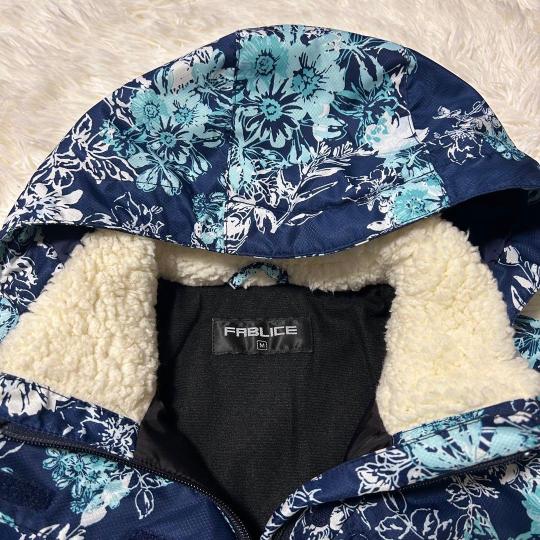 【美品】FABLICE ファブリス スキーウェア 上下 総柄 花柄 M