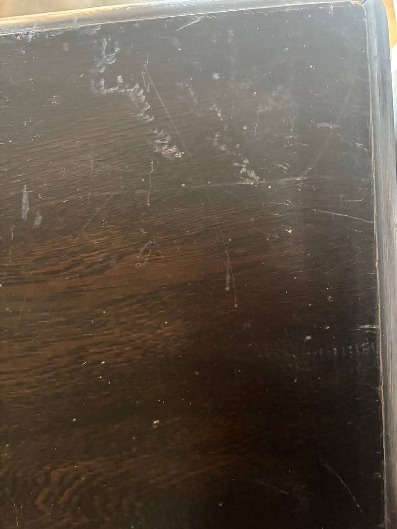 古いローテーブルダークブラウン木製コーヒーサイドテーブルアンティークヴィンテージ