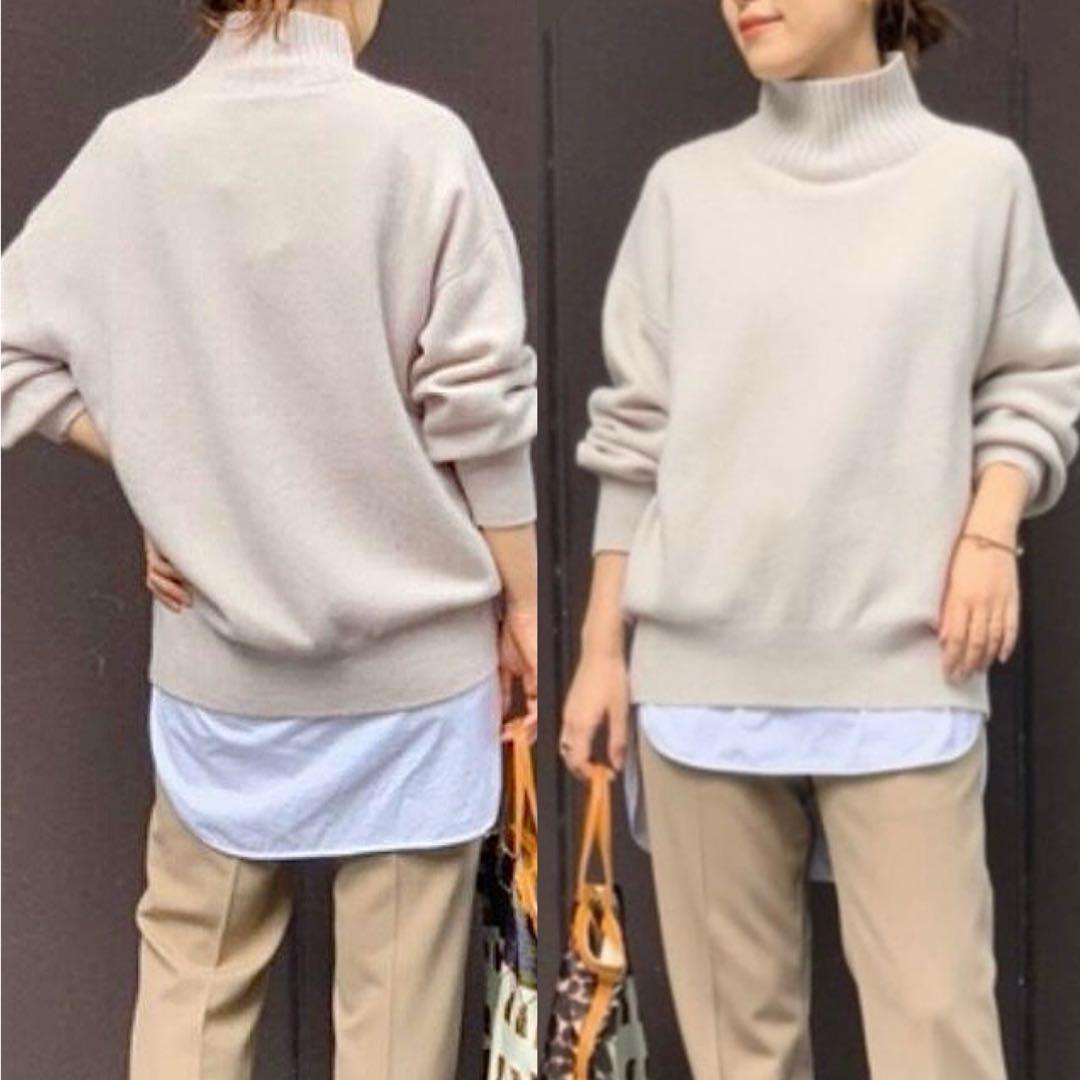 スピック&スパン 2020 定価18700円カシミヤウールハイネックプルオーバー