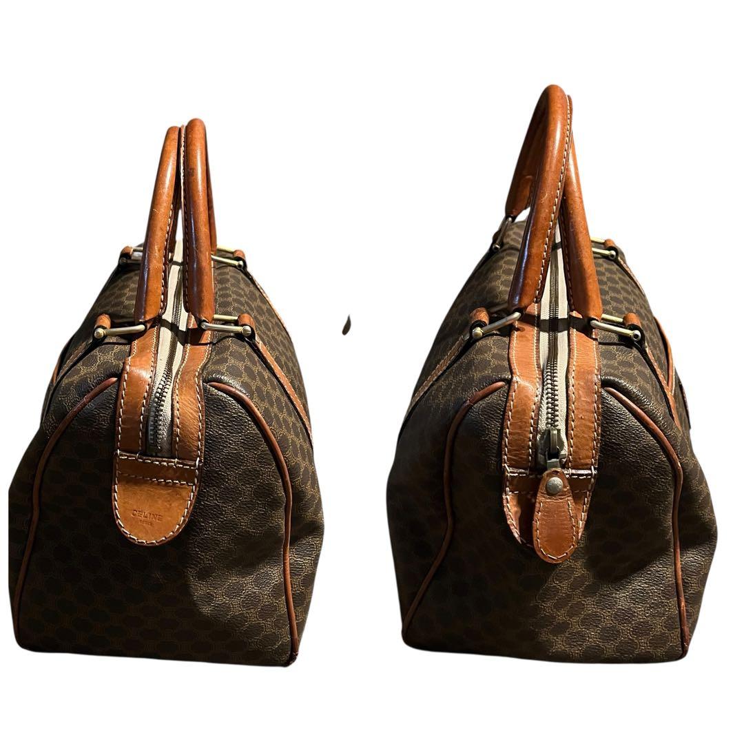 CELINE セリーヌ マカダム柄 ミニボストンバッグ ファスナー交換済 美品