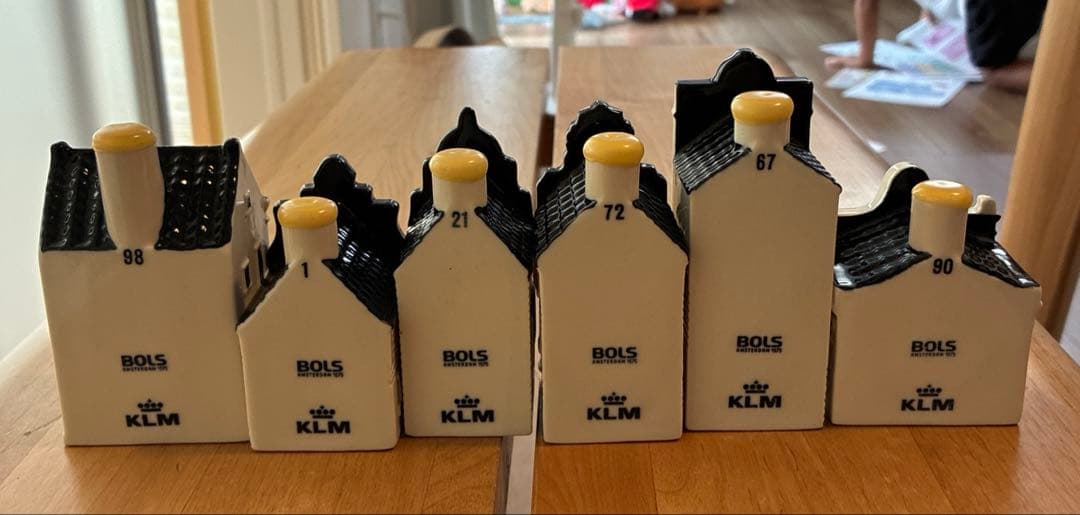 KLMオランダ航空 BOLS デルフトブルーハウス 陶器　6個セット