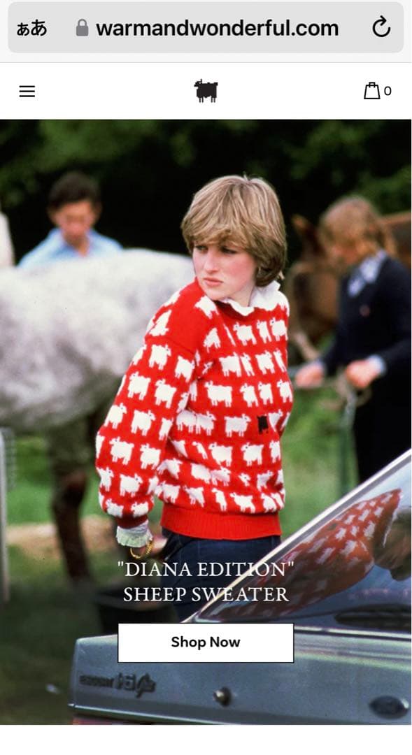 ダイアナ妃 羊セーター DIANA sheep warm&wonderful