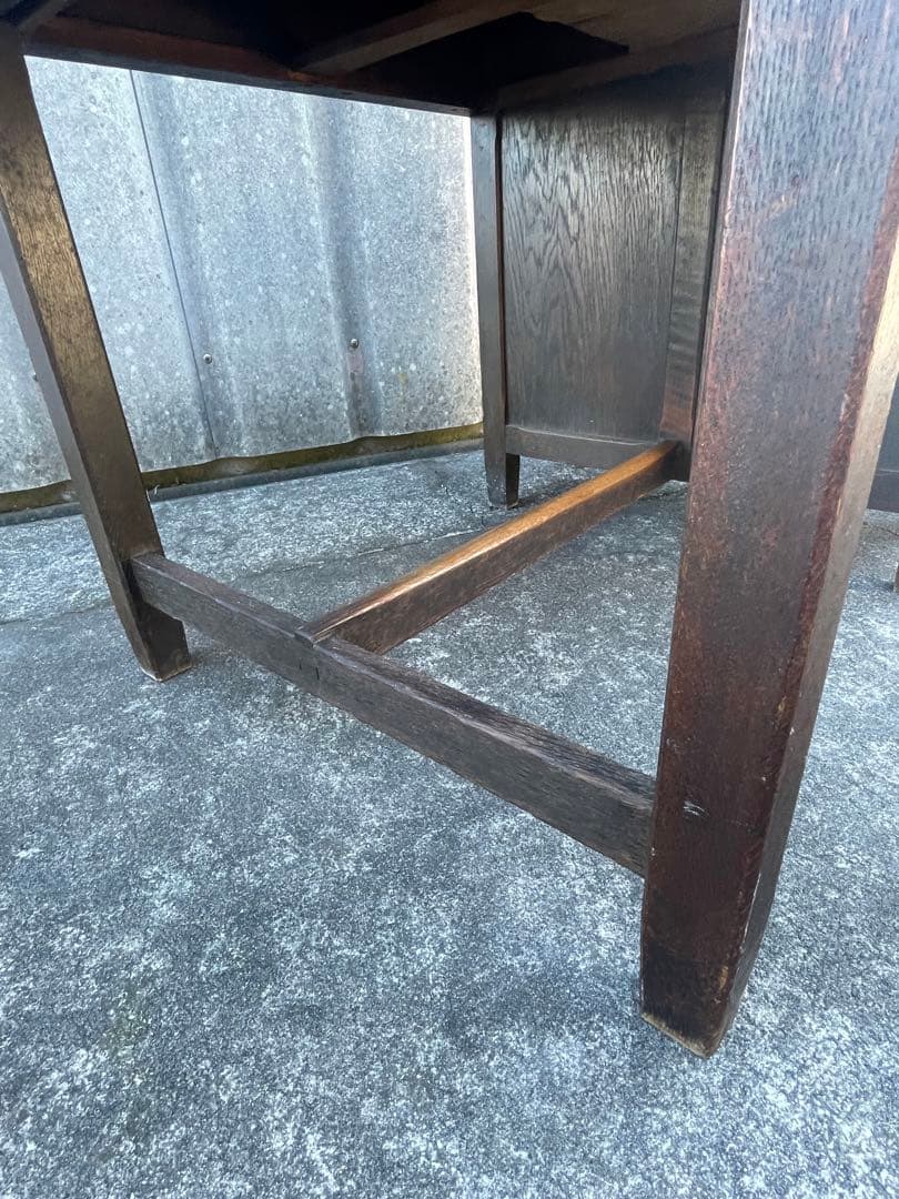 ビンテージ/古道具/無垢材/片袖机/書斎机/学習机/作業台/デスク/店舗什器/⑨