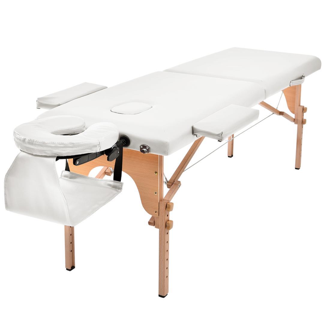 マッサージベッド 折りたたみ コンパクト 超軽量 エステベッド（ホワイト）