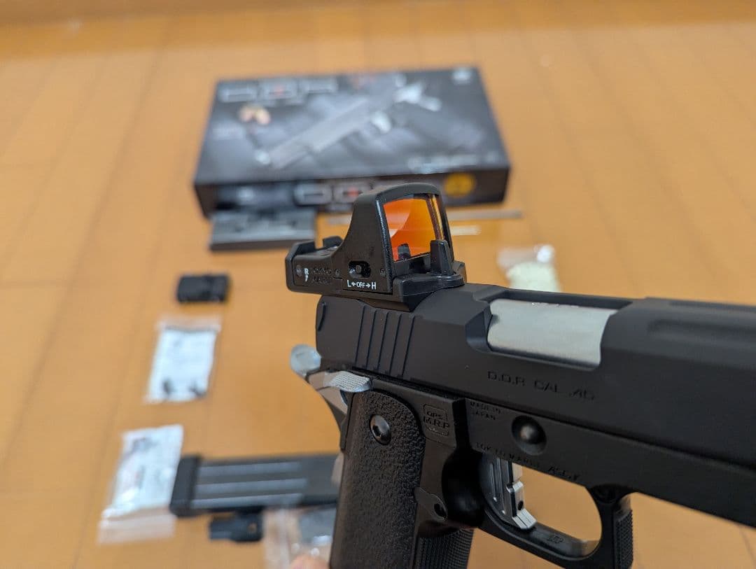 東京マルイ ガスブローバック ハイキャパD.O.R ドットサイト付　付属品あり