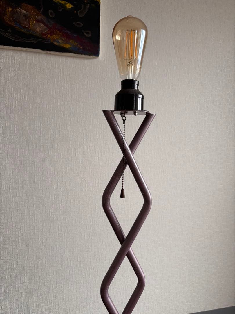 スタンドライト　間接照明　変形　個性的　デザイン　うねうね　ヴィンテージ　希少