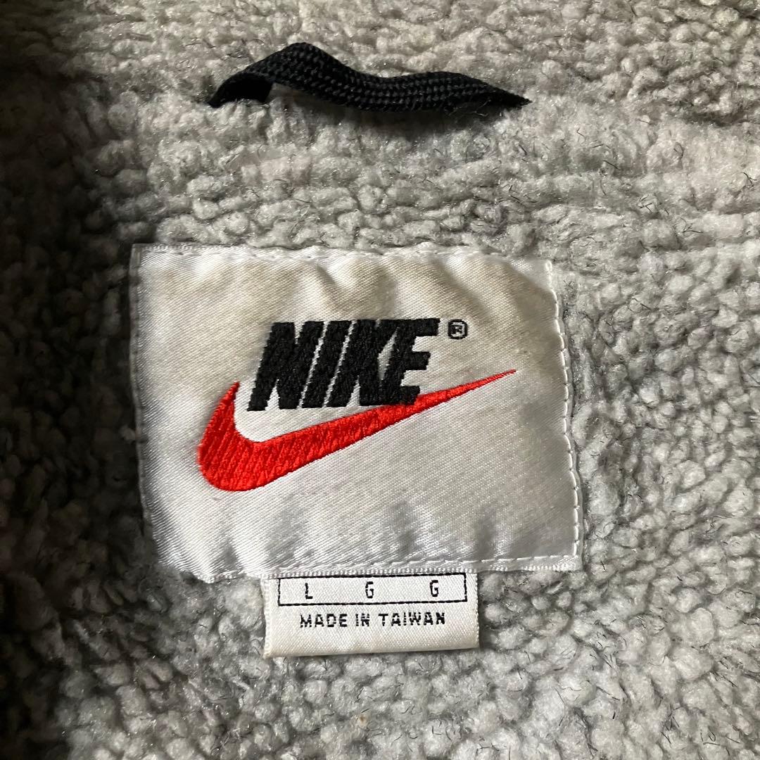 90sNIKEボアライナーウォームアップジャケットブルゾンスウッシュ刺繍ナイキ