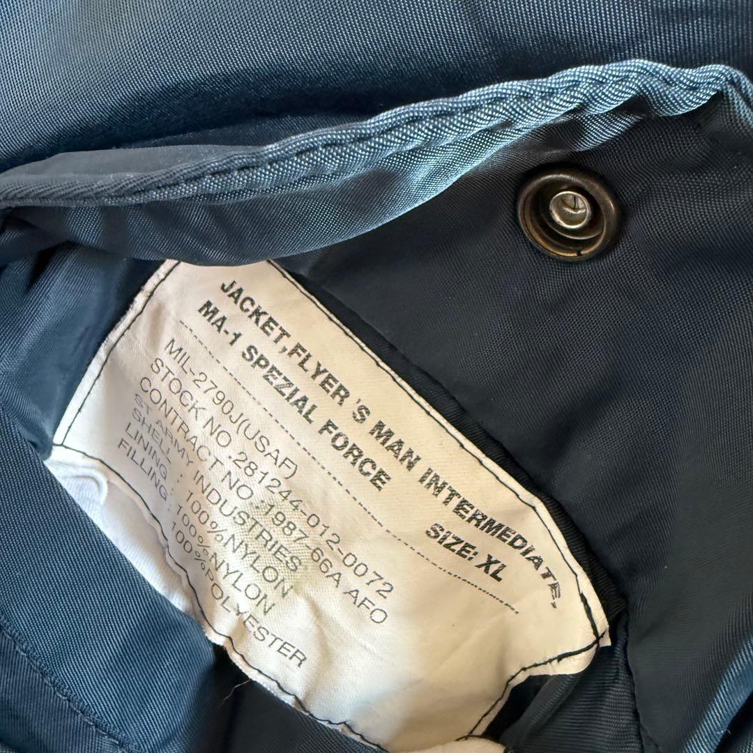 90s アルファ フライトジャケット ネイビー リバーシブル XL