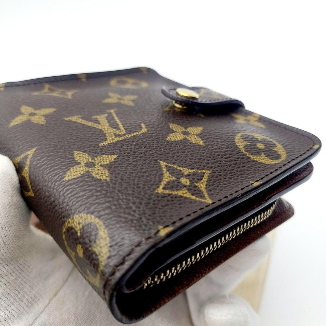 美品 ルイヴィトン モノグラム コンパクトジップ 二つ折り財布 M61667