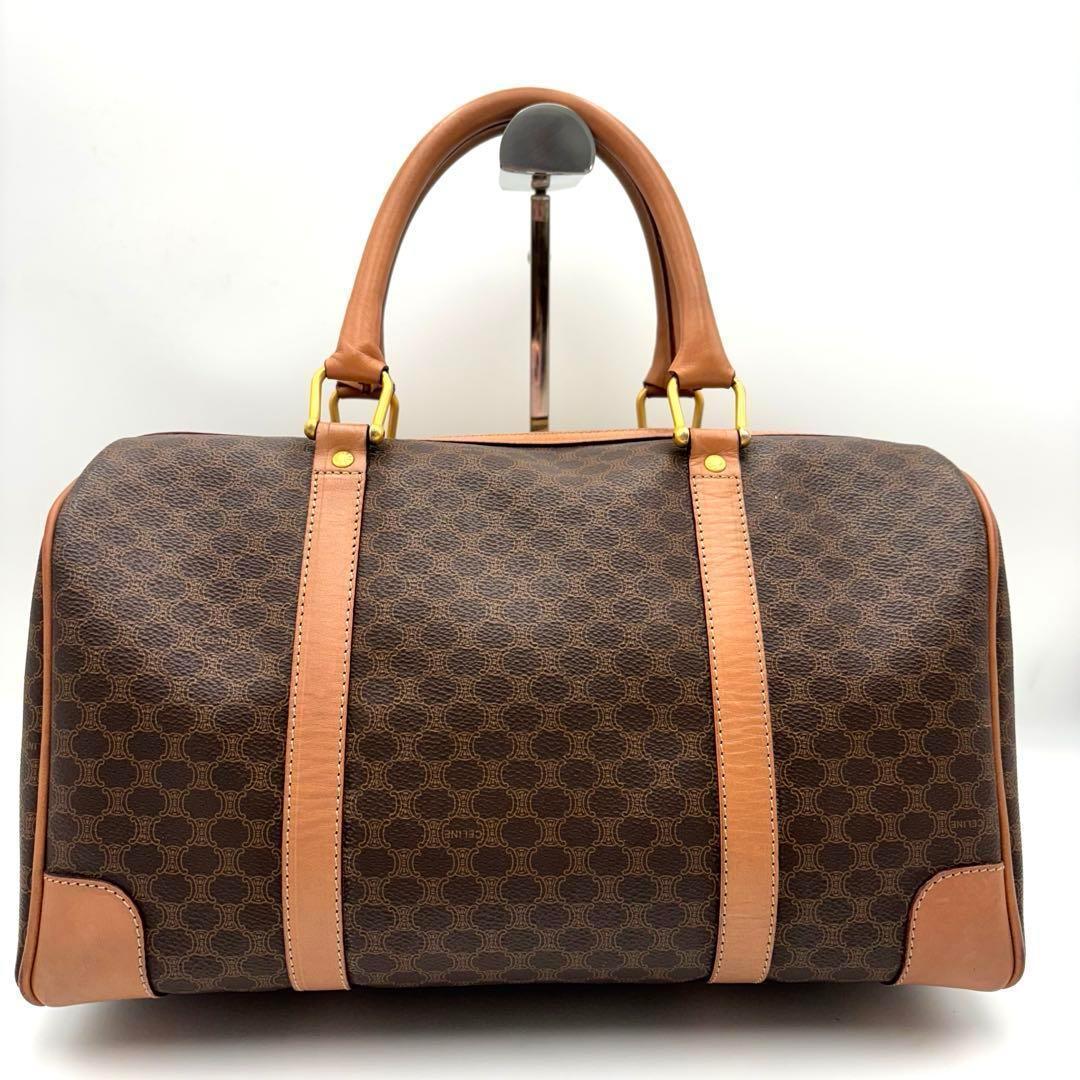 美品　セリーヌ ハンドバッグ ミニボストン マカダム柄 トリオンフ PVC