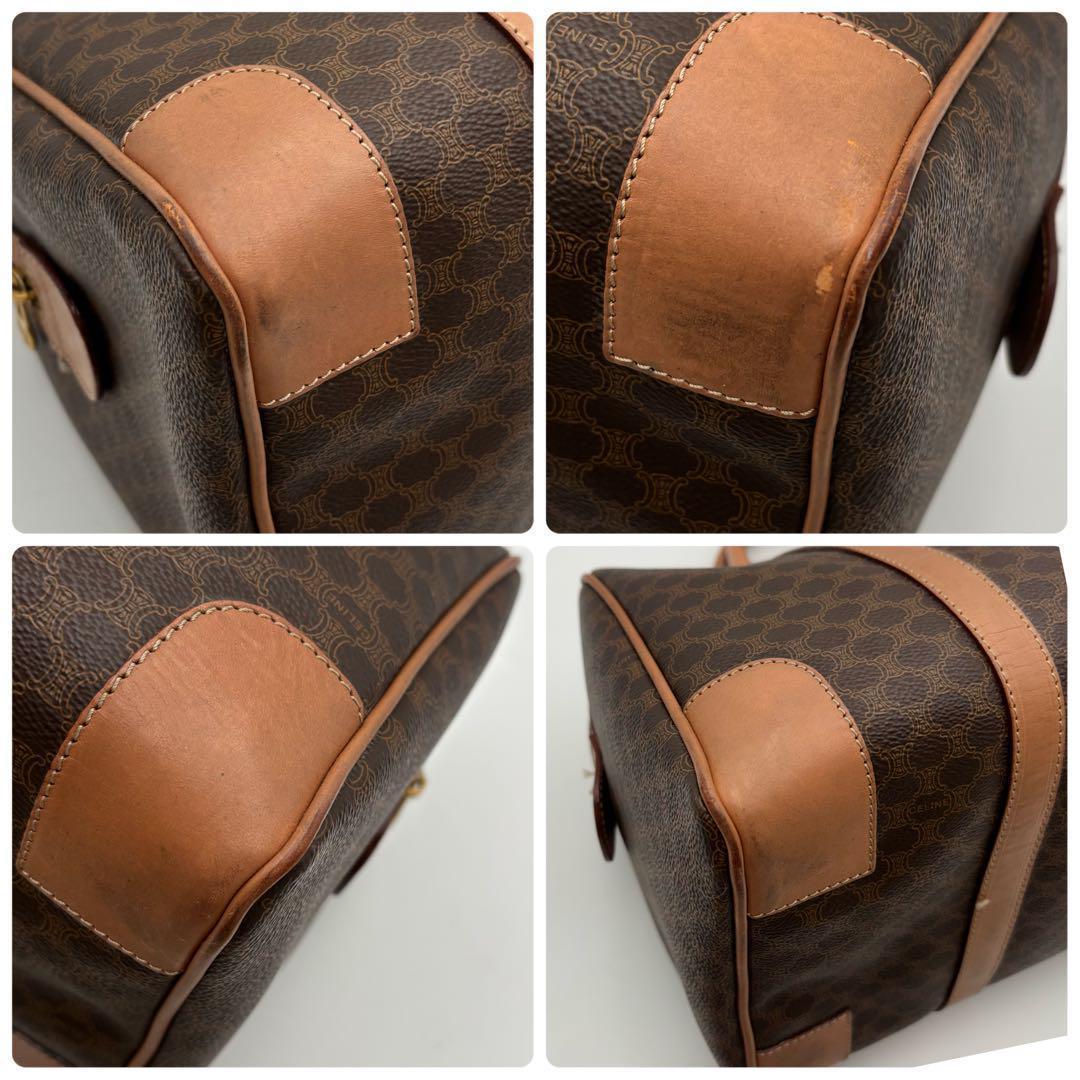 美品　セリーヌ ハンドバッグ ミニボストン マカダム柄 トリオンフ PVC