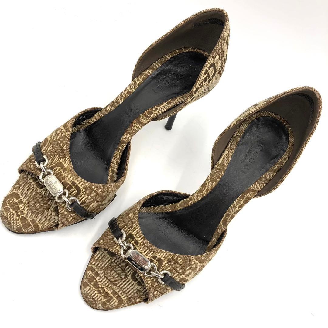 グッチ GUCCI パンプス 317030 GGキャンバス サイズ35
