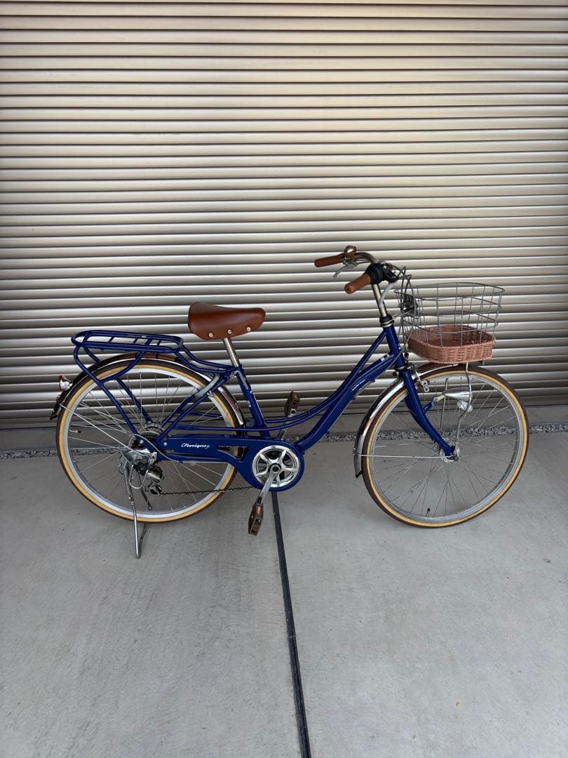【ガレージ保管品】シティサイクル ネイビーブルー 24インチ