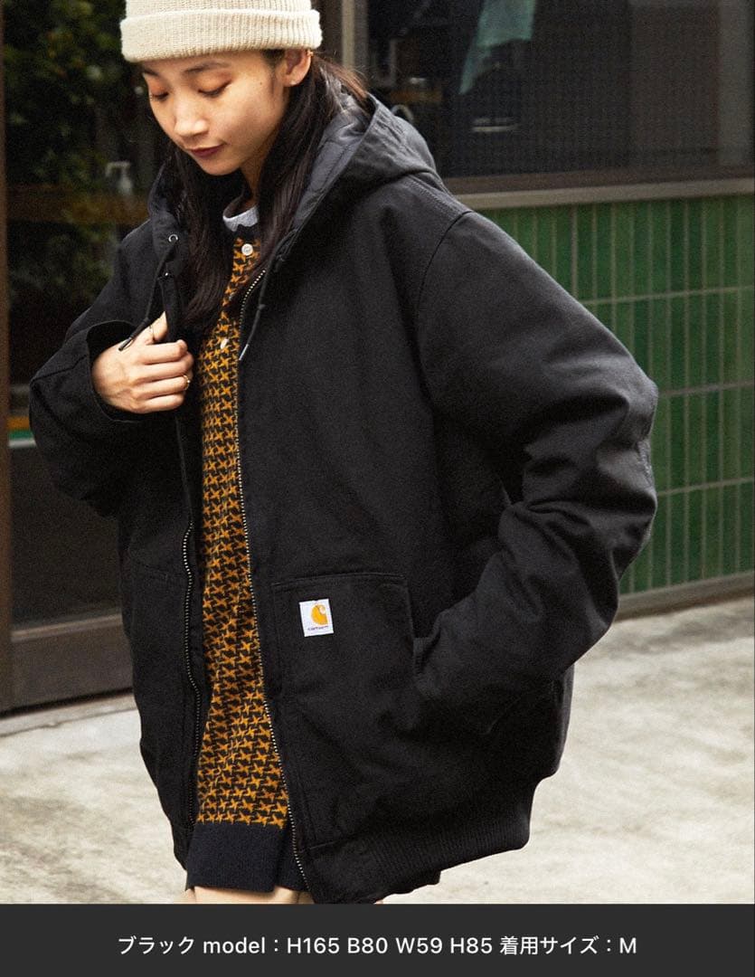 ア*ク様 着用2回　Carhartt ブラック ジャケット M ルーズフィット
