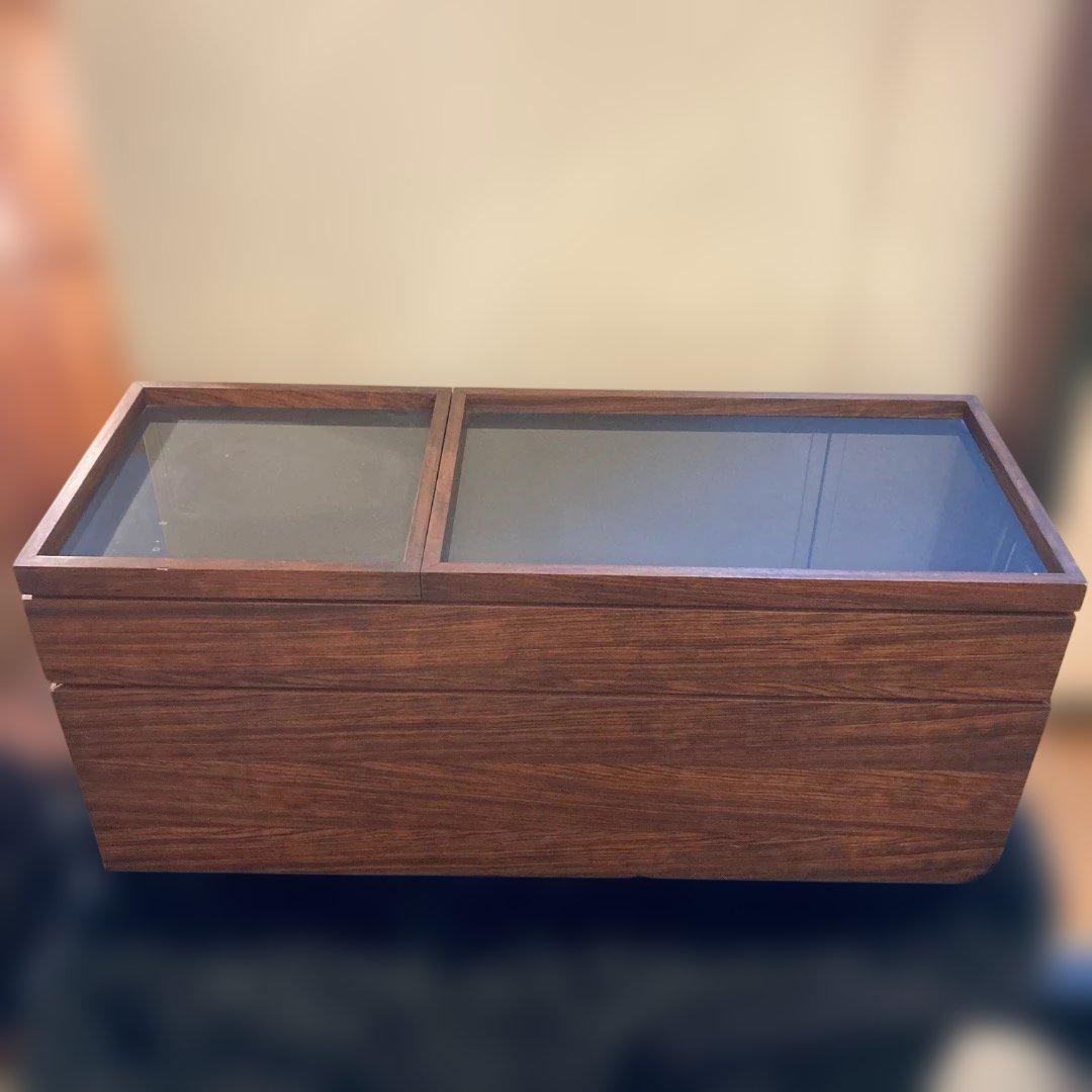★値段交渉OK★オシャレな木製の2段収納ボックス