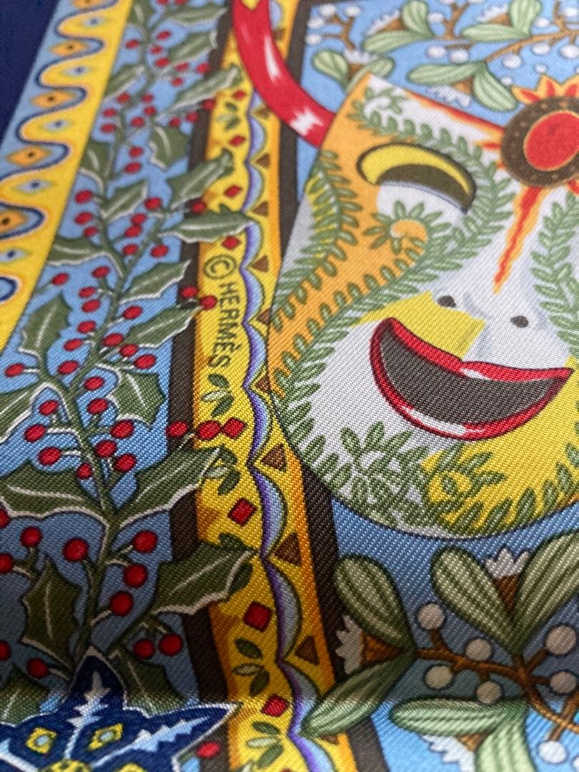 【最終価格】エルメス　スカーフ　カレ90 世界の中心軸　Axis Mundi