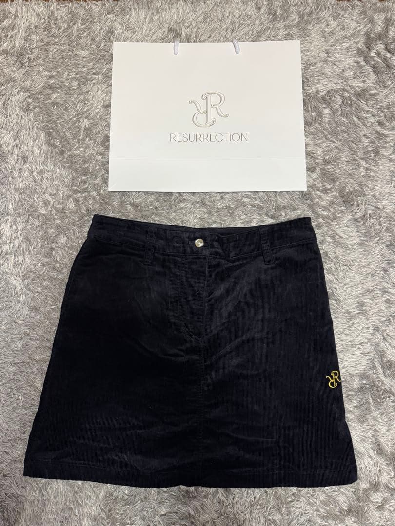 RESURRECTION ブラックコーデュロイスカート