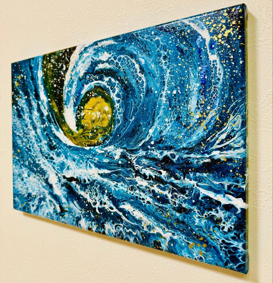 原画 抽象画 【 進心の鼓動波 - Shinshin no Kodoha - 】