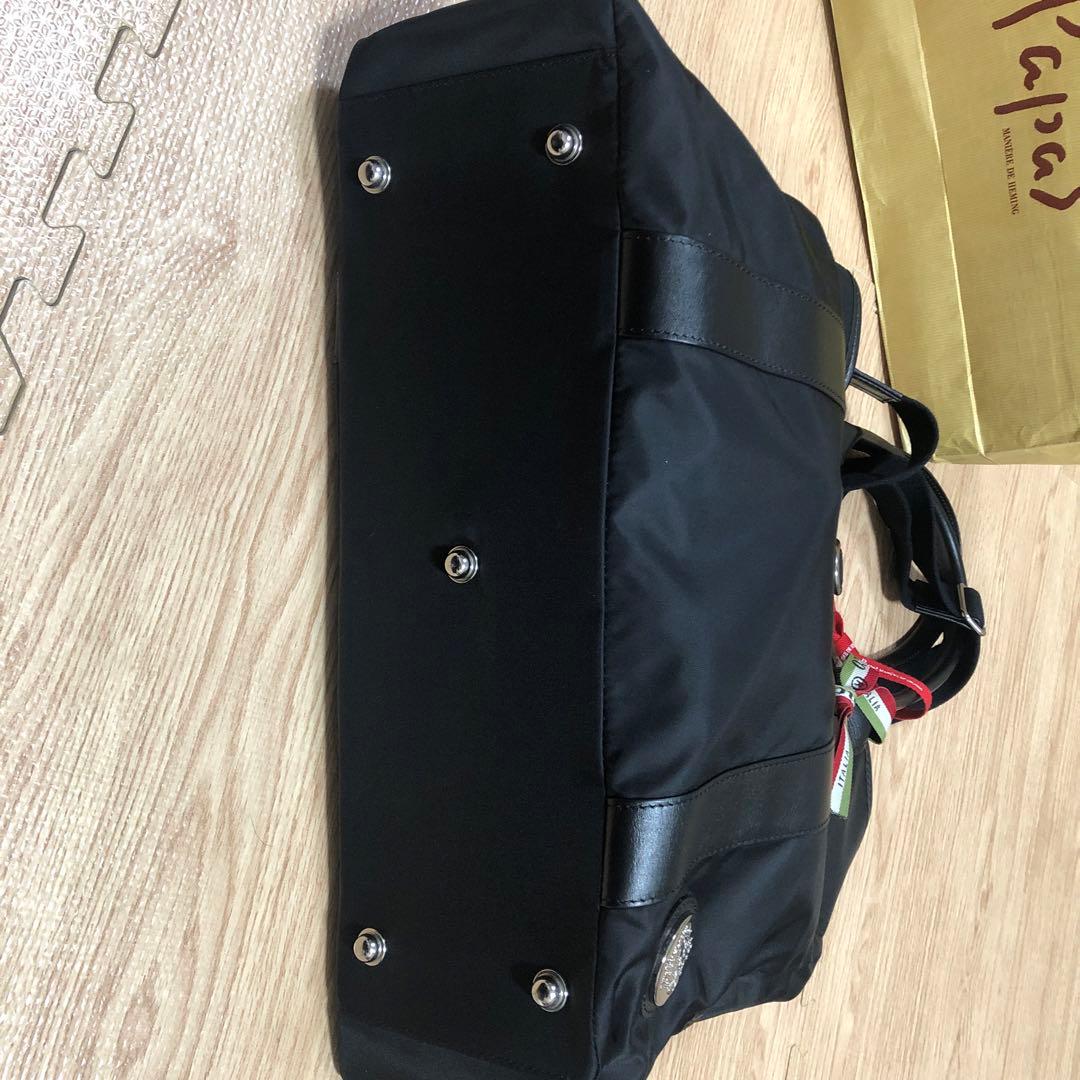 【Nレア未使用】Papas ×オロビアンコ　ショルダー兼トートバッグ黒