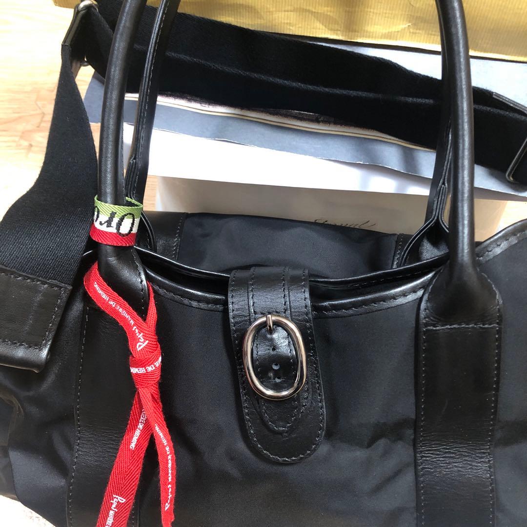 【Nレア未使用】Papas ×オロビアンコ　ショルダー兼トートバッグ黒