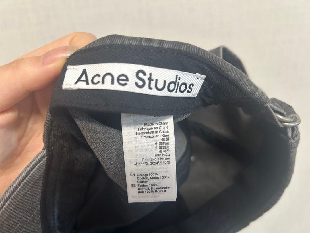 Acne Studios ペンダントツイルキャップ グレー ワンサイズ
