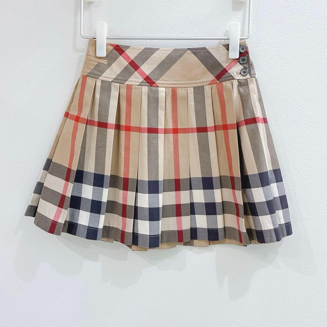 バーバリーチルドレン　プリーツスカート　14Y メガチェック　164cm