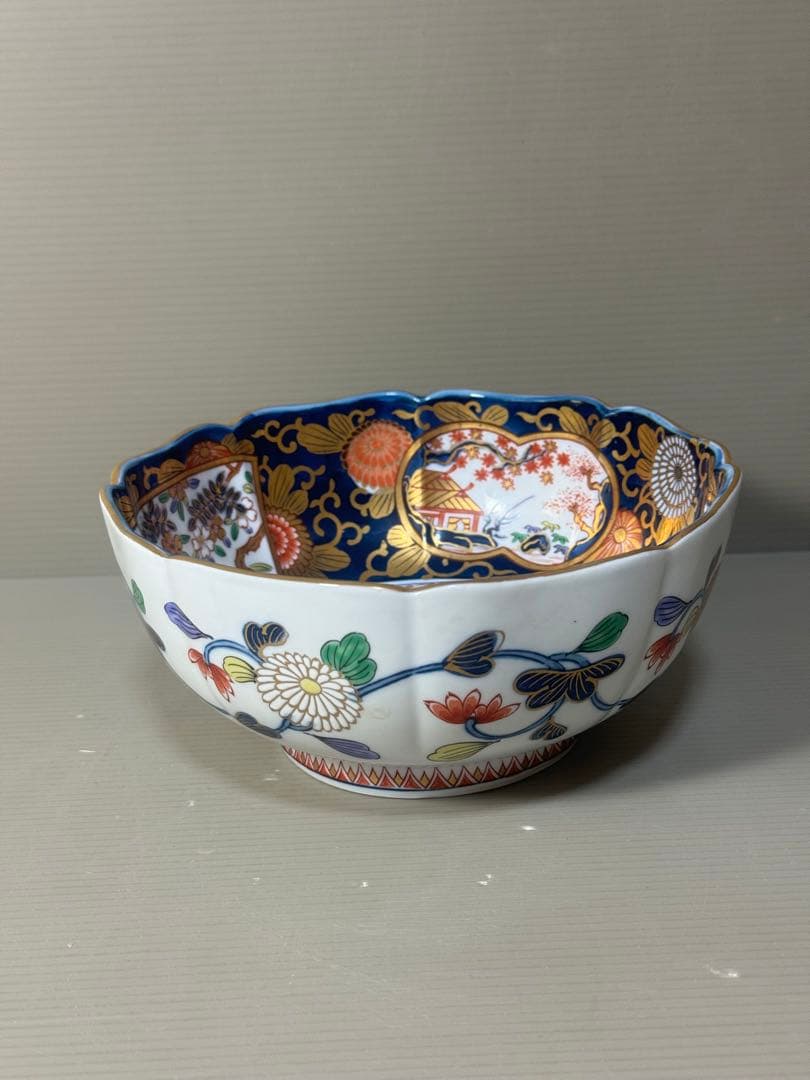 2419 其泉作 琳派古伊万里 金襴手 鉢　金彩