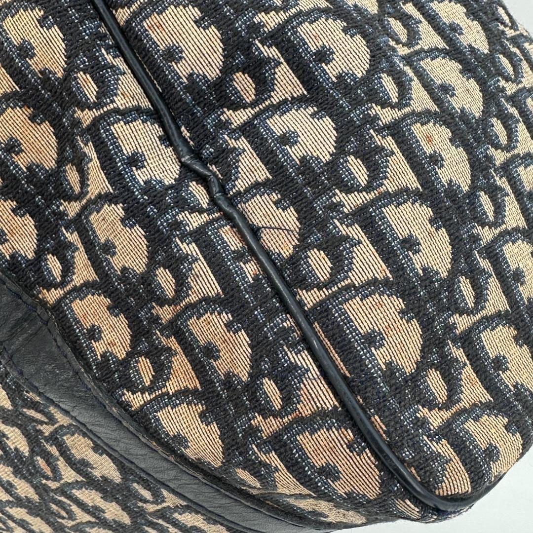 DIOR トロッター柄ミニボストンバッグ ハンドバッグ 黒 ブラック　内観美品