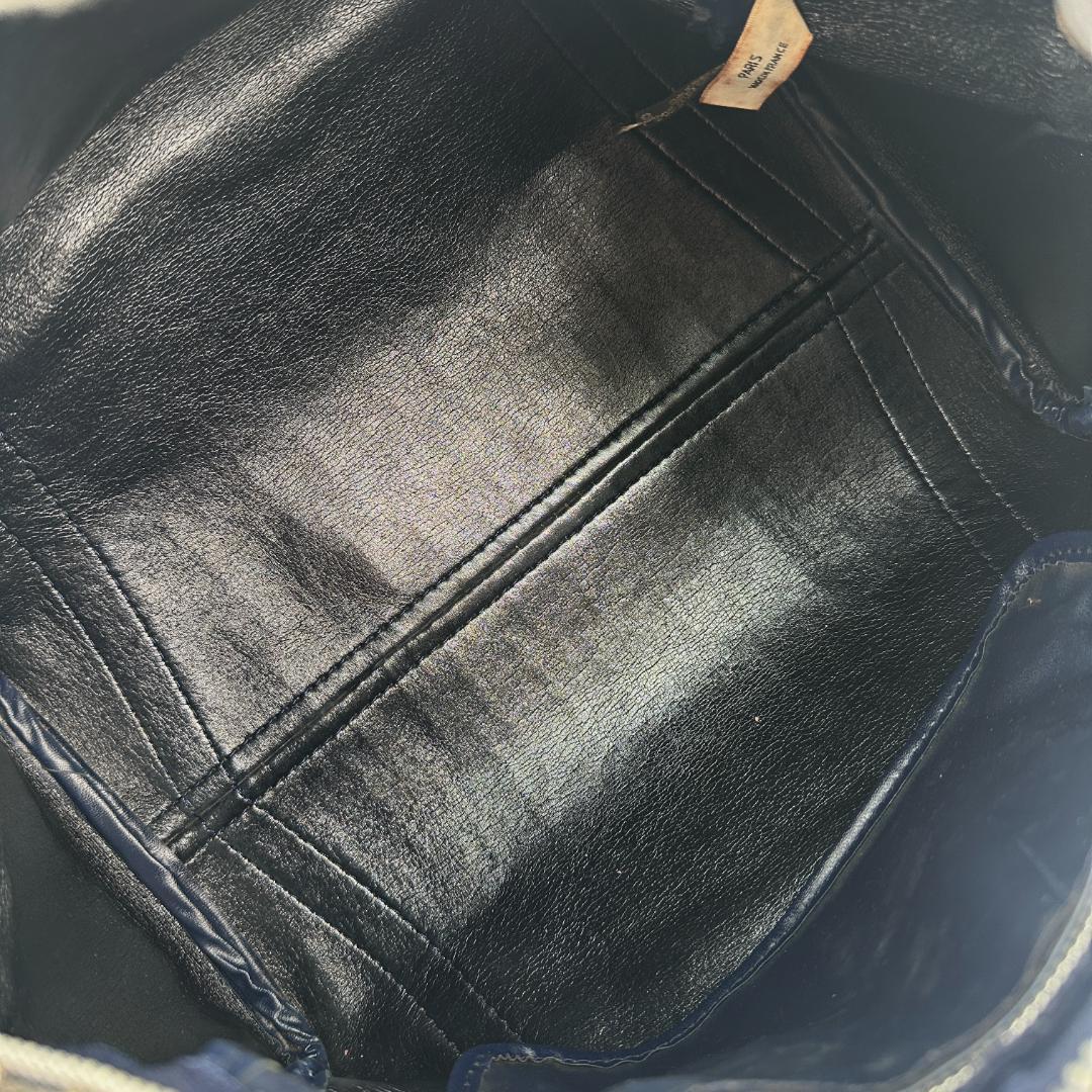 DIOR トロッター柄ミニボストンバッグ ハンドバッグ 黒 ブラック　内観美品