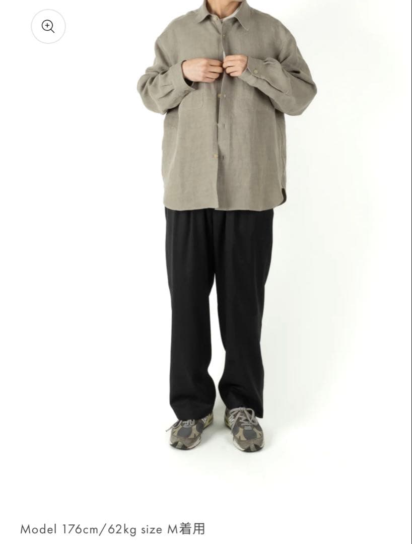 新品Cornier WASHED LINEN TWILL WORK SHIRTS